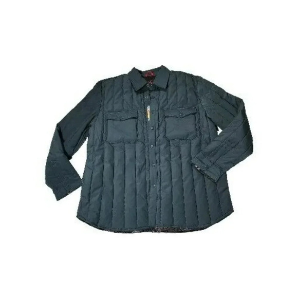 Robert Graham Jacket Men's XL Green Button Down Quilt Field  Logo Designer - Picture 4 of 16